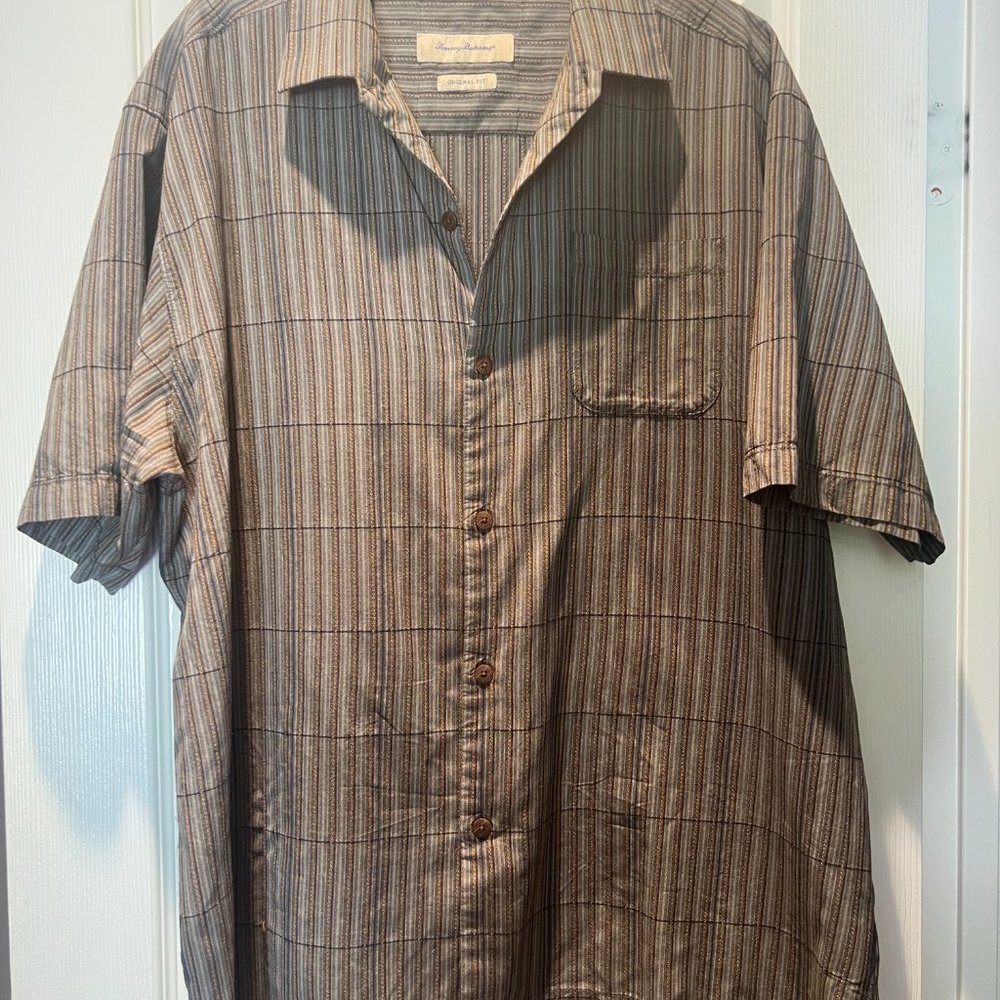 Tommy Bahama 100% Silk Short Sleeve Shirt XL